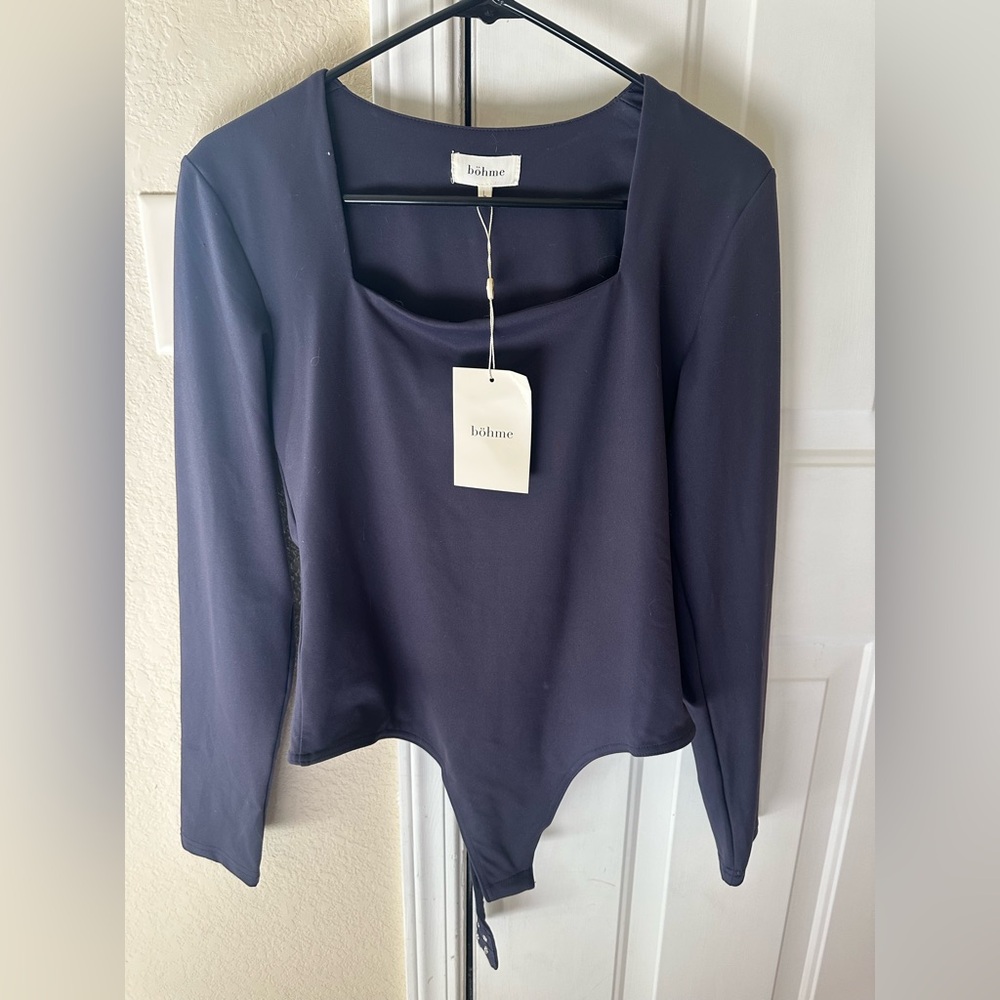 Navy blue double lined bodysuit💙